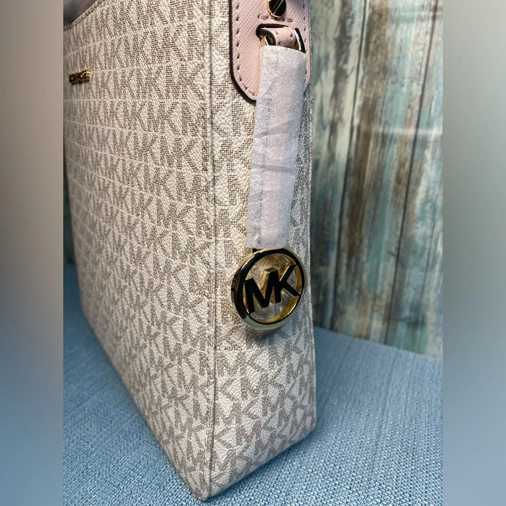 MICHAEL KORS JET SET TRAVEL LARGE LOGO MESSENGER BAG - Picture 7 of 9
